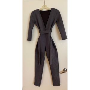 Suede jumpsuit